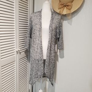Dex Women's Gray Open front Knitted Cardigan
